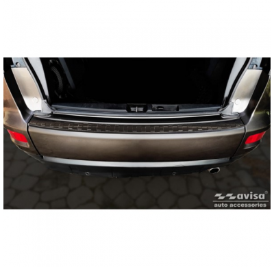 Protector de parachoques trasero de acero inoxidable negro adecuado para Mitsubishi Outlander II / Citroën C-Crosser / Peugeot 4