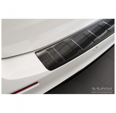 Protector de parachoques trasero de acero inoxidable negro adecuado para BMW Serie 5 G31 Touring Facelift 2020- excl. M-Sport 'C