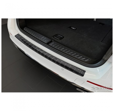 Protector de parachoques trasero de acero inoxidable negro adecuado para BMW Serie 5 G31 Touring Facelift 2020- excl. M-Sport 'C