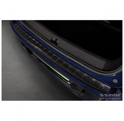 Protector de parachoques trasero en acero inoxidable para Renault Megane E-Tech 2022- 'Ribs'.