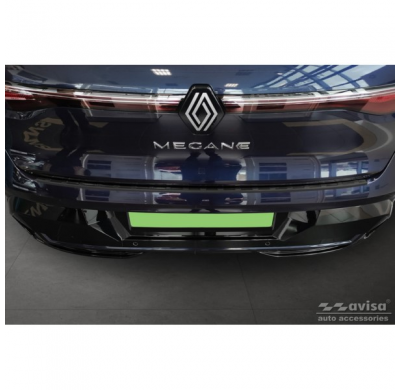 Protector de parachoques trasero en acero inoxidable para Renault Megane E-Tech 2022- 'Ribs'.