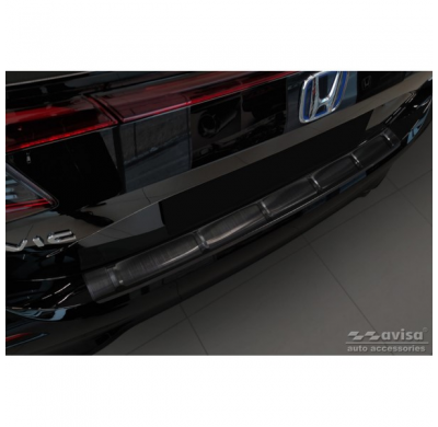 Protector de parachoques trasero en acero inoxidable negro para Honda Civic XI HB 2022- 'Ribs'.