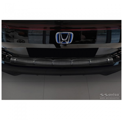 Protector de parachoques trasero en acero inoxidable negro para Honda Civic XI HB 2022- 'Ribs'.