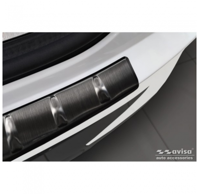 Protector de parachoques trasero de acero inoxidable negro apto para BMW X4 G02 FL 2021- con M-Pakage 'Ribs'