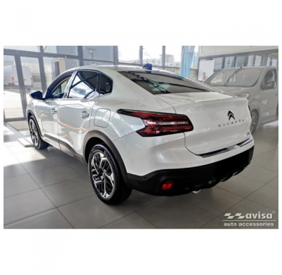 Protector de parachoques trasero de acero inoxidable negro apto para Citroën C4 X 2023- 'Ribs' (2 piezas)