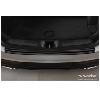 Protector de parachoques trasero de acero inoxidable negro apto para Mercedes GLC II Coupé (C254) 2023-