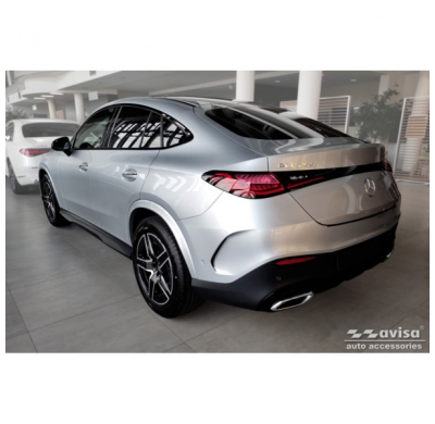 Protector de parachoques trasero de acero inoxidable negro apto para Mercedes GLC II Coupé (C254) 2023-