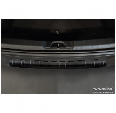 Protector de parachoques trasero de acero inoxidable negro apto para Jeep Avenger + EV 2023- 'Ribs'
