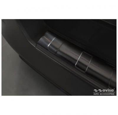 Protector de parachoques trasero de acero inoxidable negro apto para Jeep Avenger + EV 2023- 'Ribs'