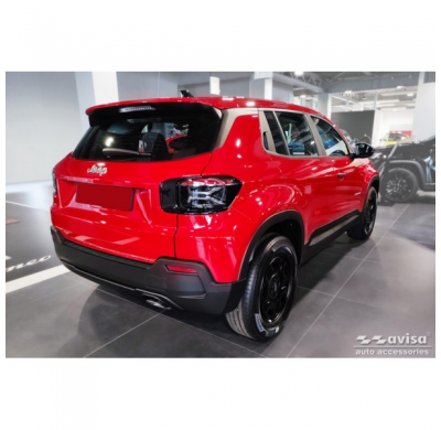 Protector de parachoques trasero de acero inoxidable negro apto para Jeep Avenger + EV 2023- 'Ribs'