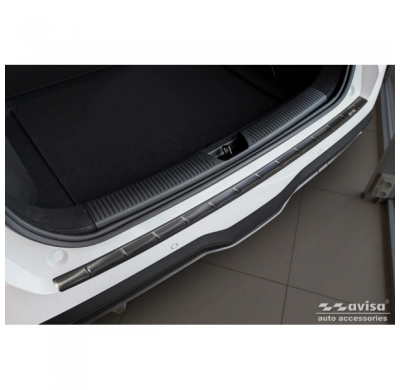 Protector de parachoques trasero de acero inoxidable negro apto para MG MG4 2022- 'British Flag'