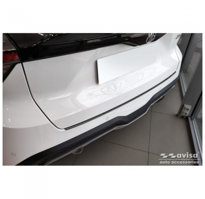 Protector de parachoques trasero de acero inoxidable negro apto para MG MG4 2022- 'British Flag'