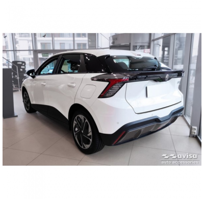 Protector de parachoques trasero de acero inoxidable negro apto para MG MG4 2022- 'British Flag'