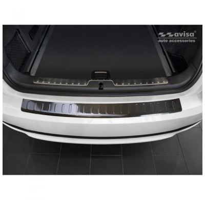 Protector Trasero De Paragolpes Carbono Real 3d Para Bmw X6 (F16) 2014-2019