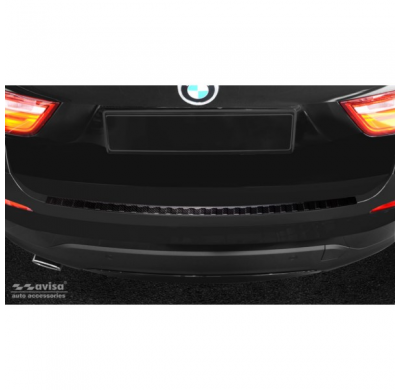 Protector Trasero De Paragolpes Carbono Real 3d Para Bmw X4 F26 2014-2018 'Ribs'