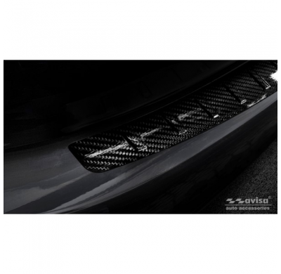 Protector Trasero De Paragolpes Carbono Real 3d Para Mercedes C-Class W205 Sedan 2014-2019 & Fl 2019- 'Ribs'