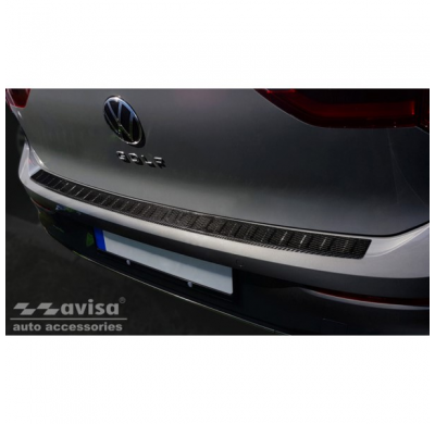 Protector Trasero De Paragolpes Carbono Real 3d Para Volkswagen Golf Viii Hb 5-Doors 2020- 'Ribs'