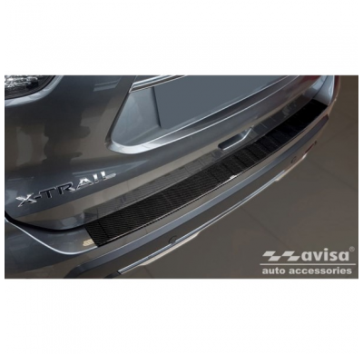 Protector Trasero De Paragolpes Carbono Real 3d Para Nissan X-Trail Facelift 2017- 'Ribs'