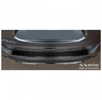 Protector Trasero De Paragolpes Carbono Real 3d Para Nissan X-Trail Facelift 2017- 'Ribs'