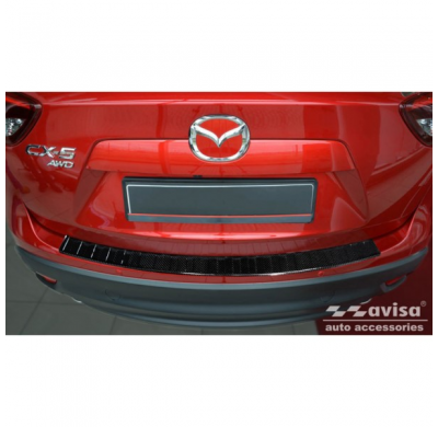 Protector Trasero De Paragolpes Carbono Real 3d Para Mazda Cx-5 2012-2017 'Ribs'