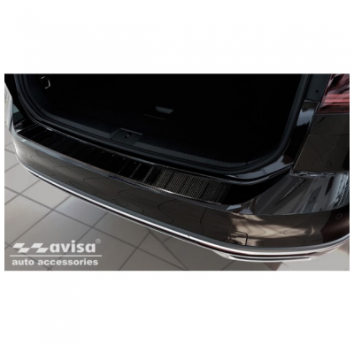 Protector Trasero De Paragolpes Carbono Real 3d Para Volkswagen Passat 3g Variant 2014- 'Ribs'