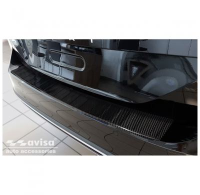 Protector Trasero De Paragolpes Carbono Real 3d Para Volkswagen Passat 3g Variant 2014- 'Ribs'