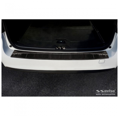 Protector De Paragolpes Trasero Carbono 3d Real Para Volvo V70 Iii Facelift 2014-2016 'Ribs'