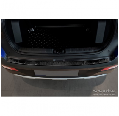 Protector De Paragolpes Trasero Carbono 3d Real Para Hyundai Bayon 2021- 'Ribs'