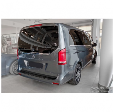 Protector de parachoques trasero de carbono 3D real adecuado para Mercedes Vito / Clase V 2014-2019 y Facelift 2019- 'Ribs'