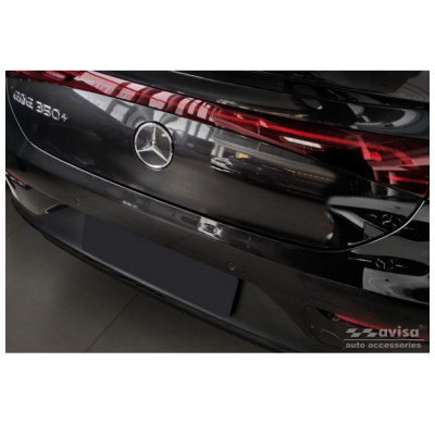 Protector de parachoques trasero en carbono 3D real para Mercedes EQE (V295) 2022- 'Ribs'.