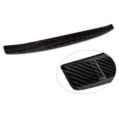 Protector de parachoques trasero en carbono 3D real para Mercedes EQE (V295) 2022- 'Ribs'.