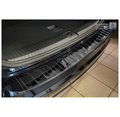Protector negro espejo acero paragolpes trasero Volkswagen Touran III 2015- 'Ribs'