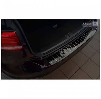 Protector de paragolpes acero inox Negro Volkswagen Passat 3G Variant 2014- incl. Alltrack 'Ribs'