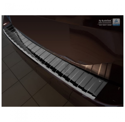 Protector de paragolpes acero inox Negro Volkswagen Passat 3G Variant 2014- incl. Alltrack 'Ribs'