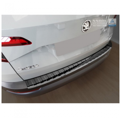Protector de paragolpes acero inox Negro Skoda Karoq 2017- 'Ribs'