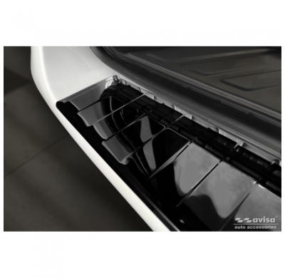 Protector de parachoques trasero de acero inoxidable Black Mirror adecuado para Mercedes Vito / V-Class 2014-'Ribs '' XL '