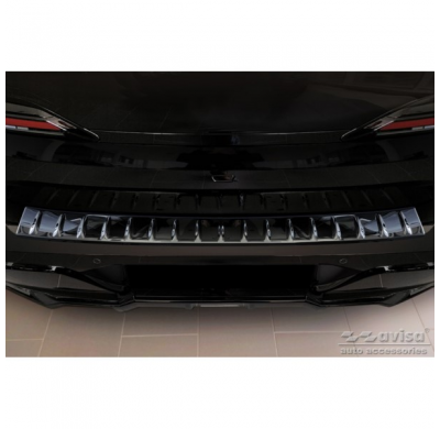 Protector de parachoques trasero de acero inoxidable adecuado para BMW Serie 7 (G70) 2023- con M-Pakage 'Ribs'