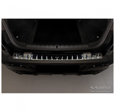 Protector de parachoques trasero de acero inoxidable adecuado para BMW Serie 7 (G70) 2023- con M-Pakage 'Ribs'