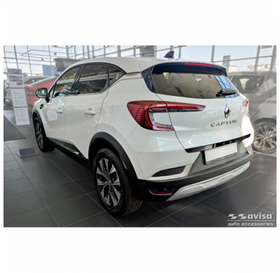 Cubierta embellecedora de puerta trasera de maletero de acero inoxidable cromado negro adecuada para Renault Captur II 2019- y M