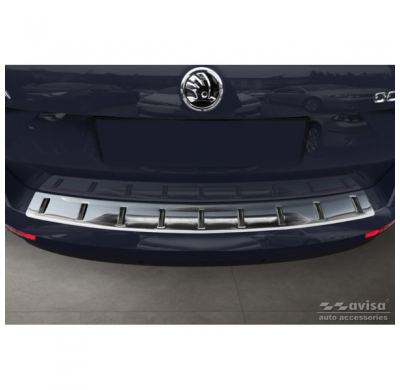 Protector de parachoques trasero de acero inoxidable para Skoda Octavia III Combi Facelift 2017-2020 'STRONG EDITION'