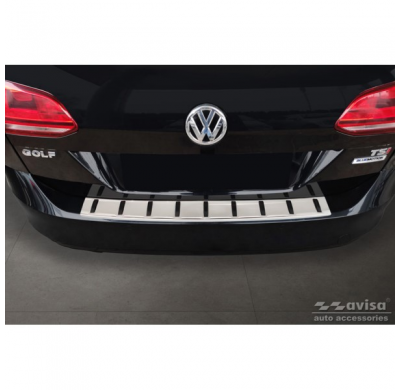 Protector de paragolpes trasero de acero inoxidable para Volkswagen Golf VII Variant incl. Alltrack 2012-2017 'EDICIÓN FUERTE'