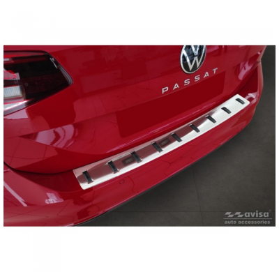 Protector de parachoques trasero de acero inoxidable para Volkswagen Passat Variant 2014-2019 y Facelift 2019- (incl. R-Line/All