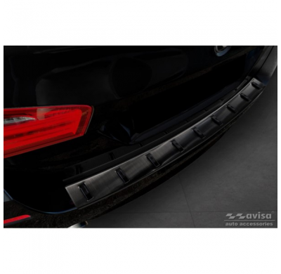 Protector de parachoques trasero de acero inoxidable negro para BMW Serie 5 (F11) Touring 2011-2013 y Facelift 2013-2017 'STRONG