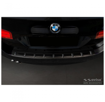 Protector de parachoques trasero de acero inoxidable negro para BMW Serie 5 (F11) Touring 2011-2013 y Facelift 2013-2017 'STRONG