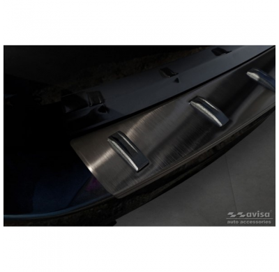 Protector de parachoques trasero de acero inoxidable negro para BMW Serie 5 (F11) Touring 2011-2013 y Facelift 2013-2017 'STRONG