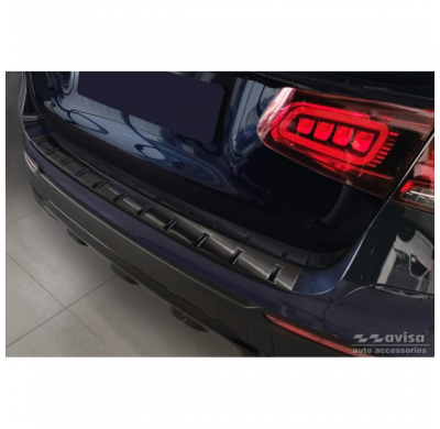 Protector de parachoques trasero de acero inoxidable negro para Mercedes GLC (X253) 2015-2019 y Facelift 2019- 'STRONG EDITION'