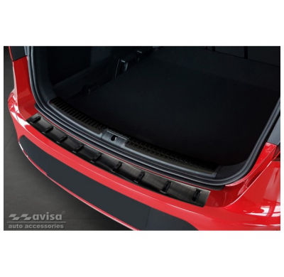 Protector de parachoques trasero de acero inoxidable negro para Seat Leon ST (5F) 2013-2017 y Facelift 2017-2020 'STRONG EDITIO