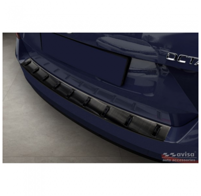 Protector de parachoques trasero de acero inoxidable negro para Skoda Octavia III Combi Facelift 2017-2020 'STRONG EDITION'