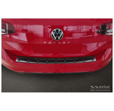 Protector de parachoques trasero de acero inoxidable negro para Volkswagen Passat Variant 2014-2019 y Facelift 2019- (incl. R-Li