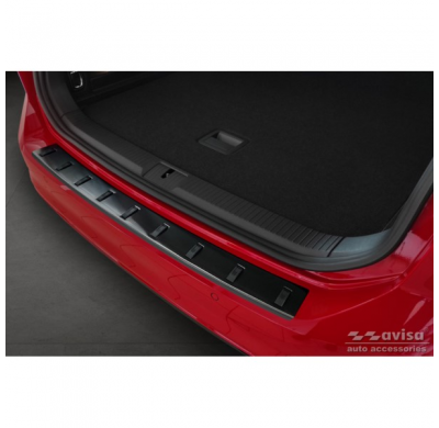 Protector de parachoques trasero de acero inoxidable negro para Volkswagen Passat Variant 2014-2019 y Facelift 2019- (incl. R-Li